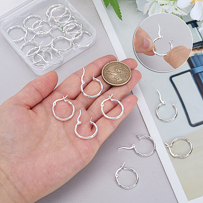 12 Pairs Brass Hoop Earrings for Women EJEW-PH0001-42-1