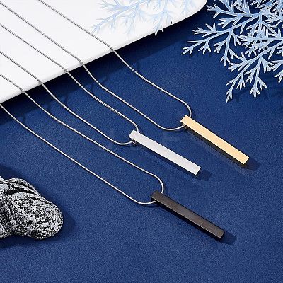 DIY Rectangle Pendant Necklace Making Kits DIY-UN0003-52-1