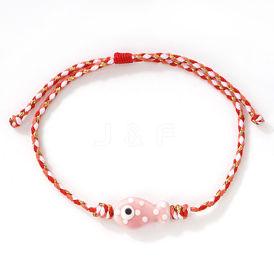 Handmade Porcelain Fish Charm Adjustabale Bracelets LS-XD8221-6-1