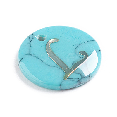 Synthetic Turquoise Charms G-L561-001L-1