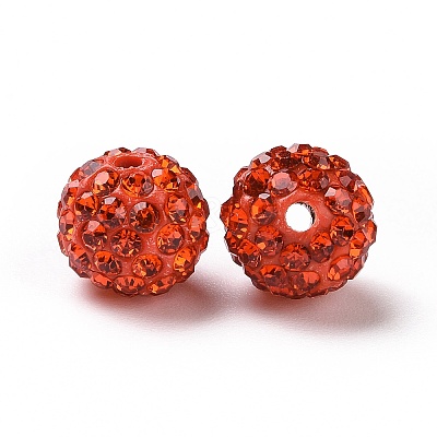 Polymer Clay Rhinestone Beads X-RB-K050-10mm-C10-1