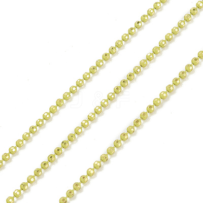 Spray Painted Brass Faceted Ball Chains CHC-K011-35X-01-1