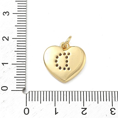 Brass Micro Pave Clear Cubic Zirconia Pendants KK-D229-01G-04-1