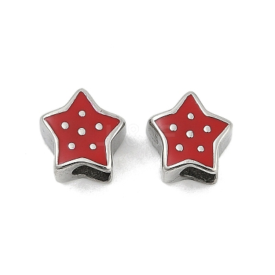 304 Stainless Steel European Beads STAS-H216-98P-1
