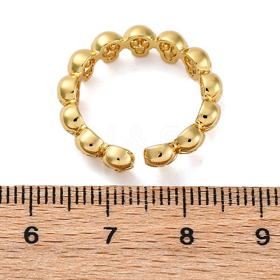 Brass Cuff Rings for Women Men RJEW-C118-02G-1