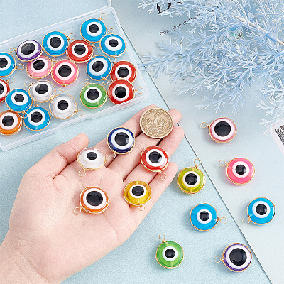 30Pcs Transparent Evil Eye Resin Pendants FIND-AR0003-04-1