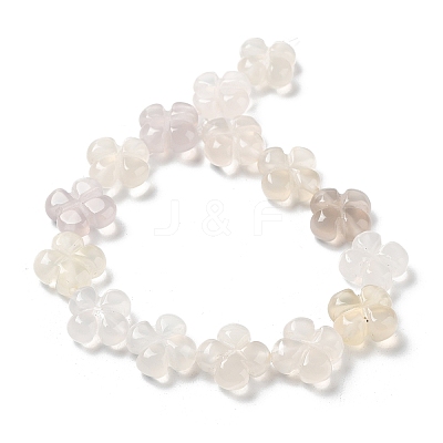 Natural White Agate Beads Strands G-P520-A01-01-1
