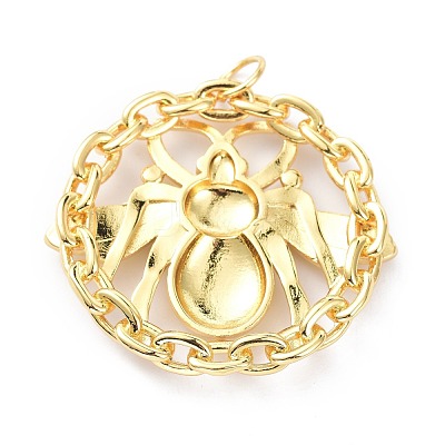 Brass Pendants KK-D004-22G-1
