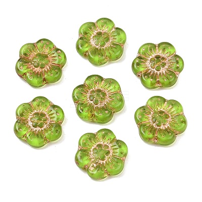 Czech Pressed Glass Beads GLAA-I061-32C-1