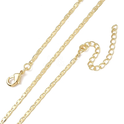 2MM Brass Mariner Link Chain Necklaces for Women KK-CBA2293-15G-1
