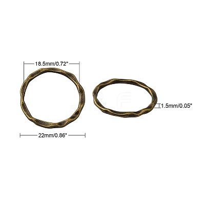 Tibetan Style Linking Rings LS-PALLOY-A017-AB-FF-1