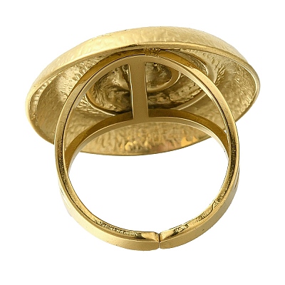 304 Stainless Steel Ring Ion Plating(IP) for Women RJEW-I106-03G-1