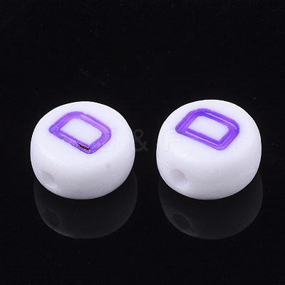 Initial Acrylic Beads X-OACR-E001-20D-1
