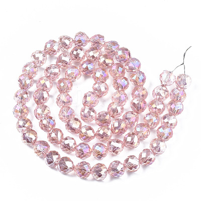 Transparent Glass Beads Strands EGLA-T008-14B-01-1