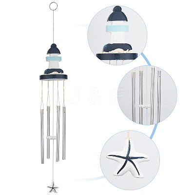 Aluminum Wind Chimes HJEW-WH0042-34-1