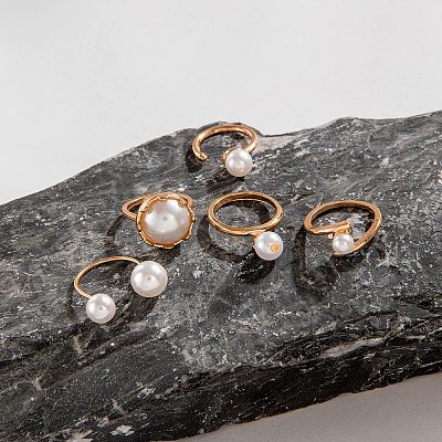 5Pcs Alloy Finger Rings Sets WG7802C-38-1
