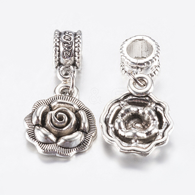 Tibetan Style Alloy European Dangle Charms PALLOY-F199-27AS-1