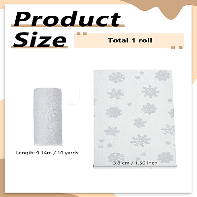 1 Roll Polyester Organza Ribbons for Sewing Christmas Decoration WINT-LP0001-01-1