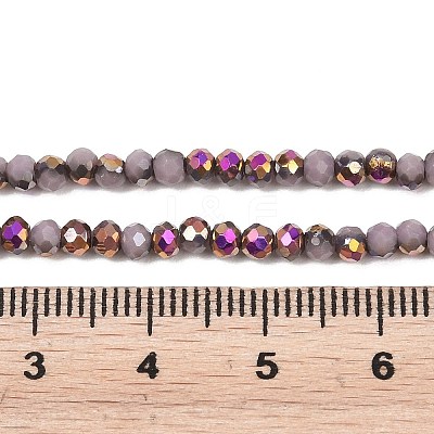 Electroplate Glass Beads Stradns EGLA-H114-02B-10-1