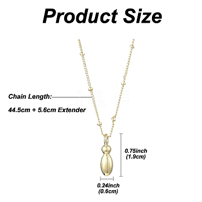 1Pc Initial Letter Brass Pendant Necklaces NJEW-YW0001-24I-1
