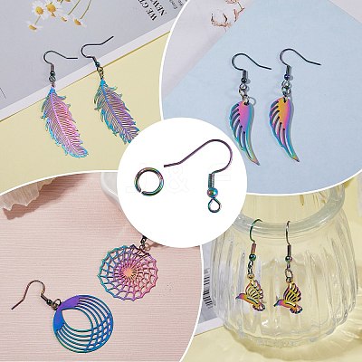100Pcs 2 Style Earring Hooks and Open Jump Rings STAS-SZ0001-73-1