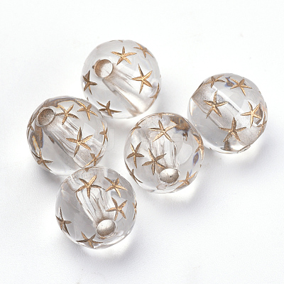 Plating Acrylic Beads OACR-S016-66-1