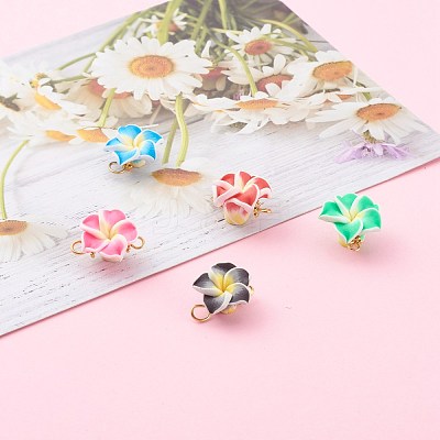 Handmade Polymer Clay Links Connectors PALLOY-JF00695-1