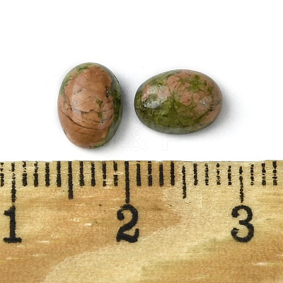 Natural Unakite Cabochons G-A094-01B-50-1