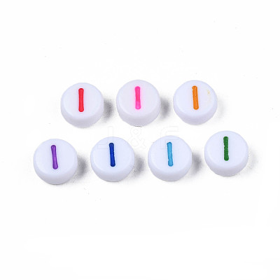White Opaque Acrylic Beads MACR-T038-18-1-1