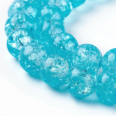 Crackle Glass Bead Strands X-CCG-E002-8mm-01-1