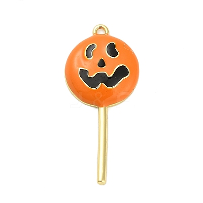 Halloween Brass Enamel Pendants KK-F915-01E-G-1
