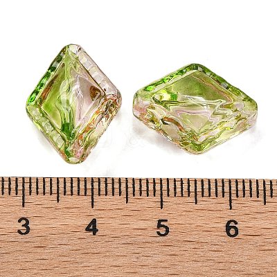 51Pcs Transparent Two Tone Acrylic Beads MACR-K359-19B-1