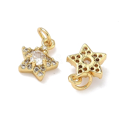 Brass Micro Pave Cubic Zirconia Pendants KK-A291-13A-G05-1