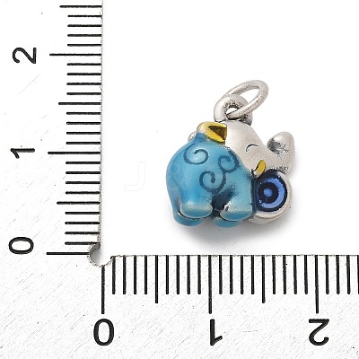 S999 Fine Silver Enamel Charms STER-D300-22AS-1