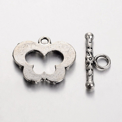 Butterfly Tibetan Silver Toggle Clasps AB2115Y-1