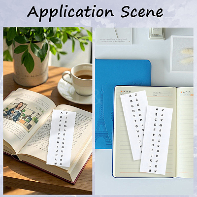 15Pcs Paper Letter Self-Adhesive Stickers DIY-SP0006-56A-1