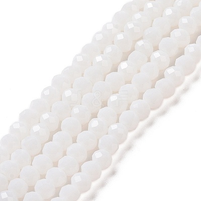Imitation Jade Glass Bead Strands GLAA-F001-3x2mm-10-1