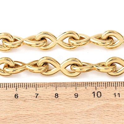 304 Stainless Steel Infinity Link Chain Necklaces for Women Men NJEW-F363-04G-1