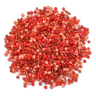 Opaque & Transparent Inside Colours Glass Seed Beads SEED-YW0002-17B-1