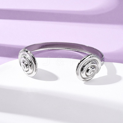 304 Stainless Steel Cuff Bangles for Women BJEW-C123-01B-P-1