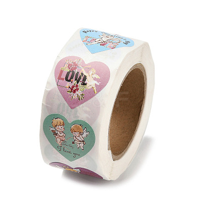 Valentine's Day Theme Heart Paper Picture Stickers STIC-Q015-03C-1