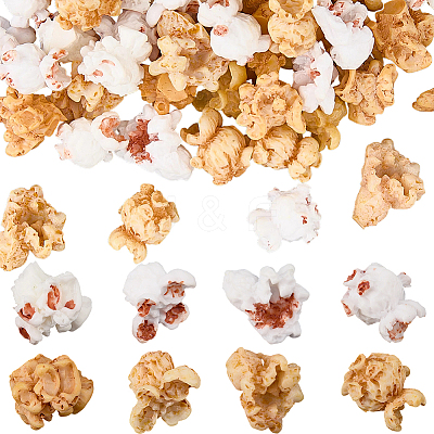 80Pcs 8 Styles Plastic Popcorn Miniature Ornaments RESI-SC0006-92-1