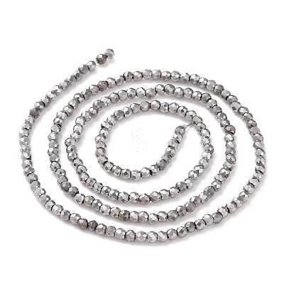 Electroplate Glass Beads Strands GLAA-H021-01A-FP08-1