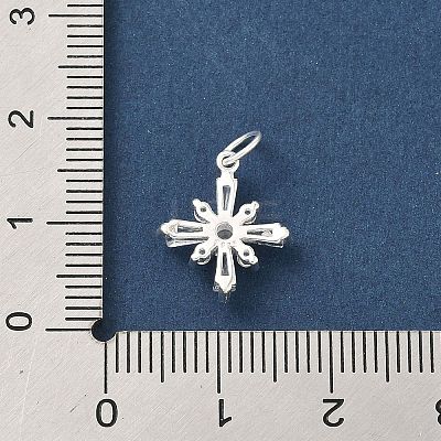 925 Sterling Silver Pave Clear Cubic Zirconia Pendants STER-G049-01C-S-1