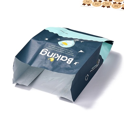 Rectangle with Hot Air Balloon Pattern Paper Baking Bags CARB-K0001-01E-1