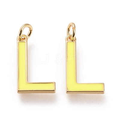 Brass Enamel Pendants KK-R139-02L-1