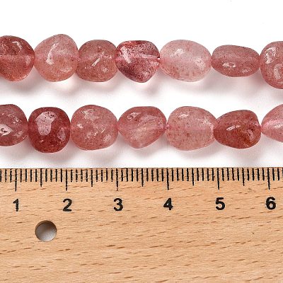 Natural Strawberry Quartz Beads Strands G-P497-01E-06-1