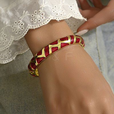 Enamel Stripe Bangle SJ8593-2-1