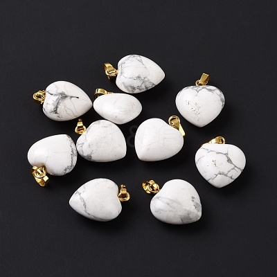 Natural Howlite Pendants G-I311-A31-G-1