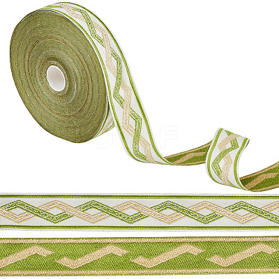 Polyester Jacquard Rhombus Ribbon OCOR-WH0078-150-1